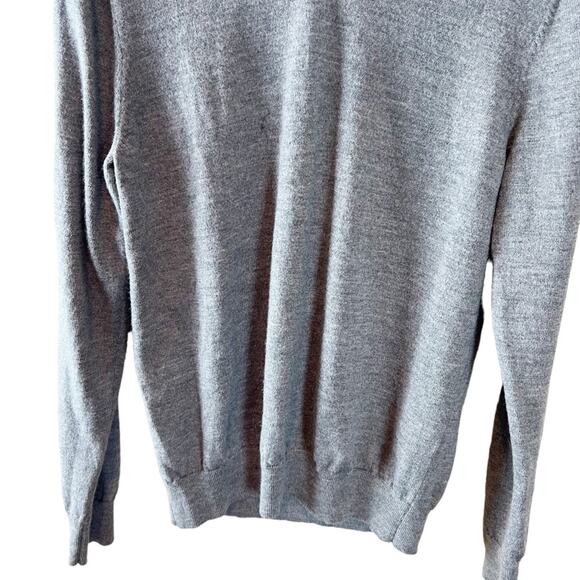 Bonobos Men’s V-Neck Extra Fine Merino Wool Slim Fit Sweater‎ Gray Sz L - Picture 3 of 7